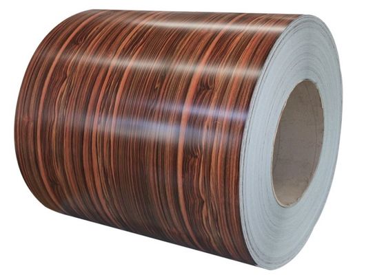 1200MM Kleur Met een laag bedekte Staalplaatrol 0.2MM Simulatie Houten Korrel JIS DIN